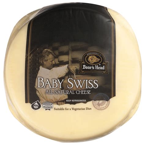 Cheese Swiss Baby Boars Head Sliced 1/2 oz 2 SLC - calories, carbs, nutrition