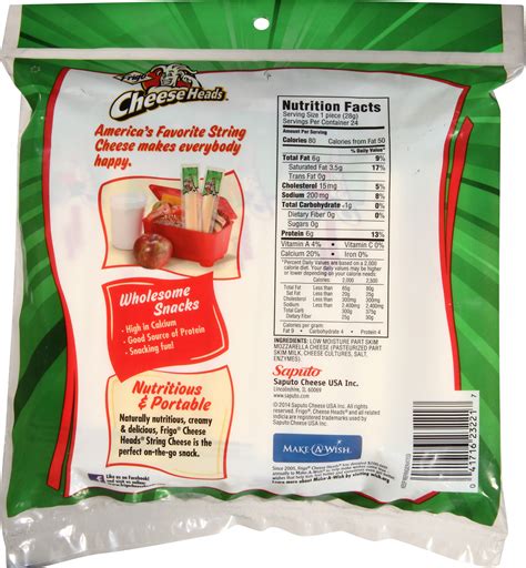 Cheesehead String Cheese - calories, carbs, nutrition