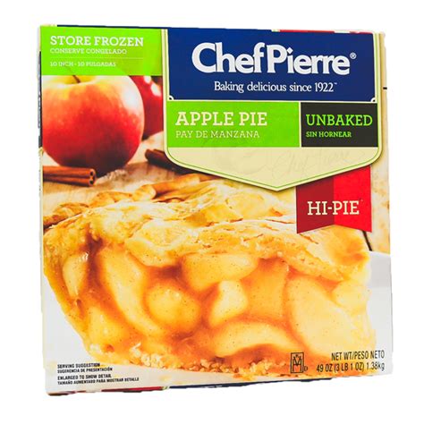 Chef Pierre Apple Hi-Pie, Unbaked - calories, carbs, nutrition