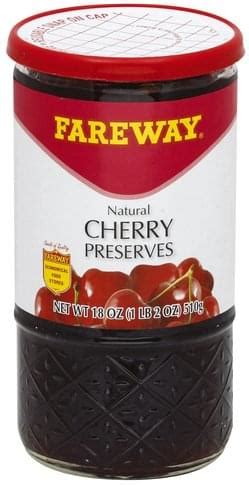 Cherry Preserves - calories, carbs, nutrition