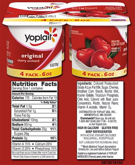 Cherry Yogurt - calories, carbs, nutrition