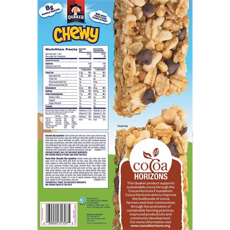 Chewy Bar - calories, carbs, nutrition