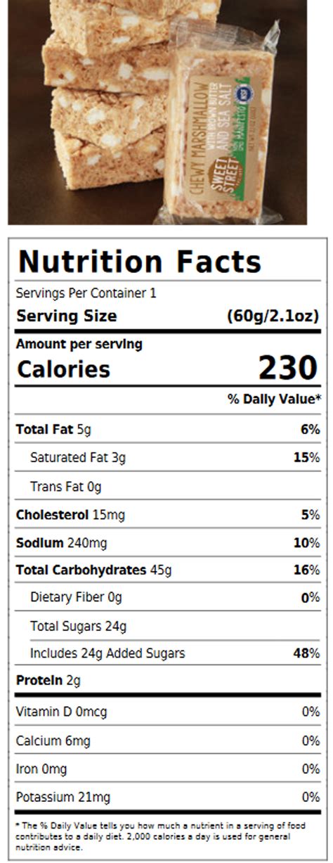 Chewy Marshmallow Manifesto Bar - calories, carbs, nutrition