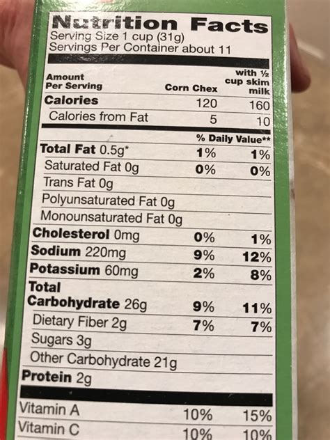 Chex Cereal - calories, carbs, nutrition