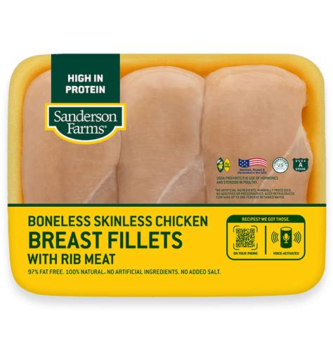 Chicken Breast, Boneless, Skinless with Rib Meat - calories, carbs, nutrition