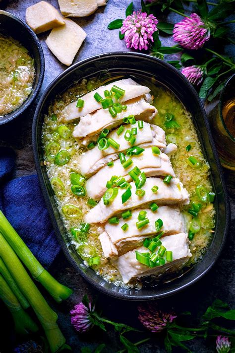 Chicken Breast Rndm Poached Ginger & Scallion - calories, carbs, nutrition