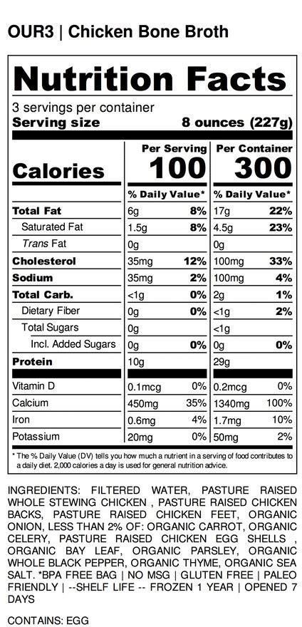 Chicken Broth - calories, carbs, nutrition