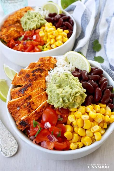 Chicken Burrito Bowl with Cilantro Lime Rice - calories, carbs, nutrition