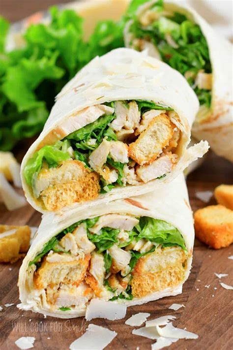 Chicken Caesar Club Salad Wrap - calories, carbs, nutrition