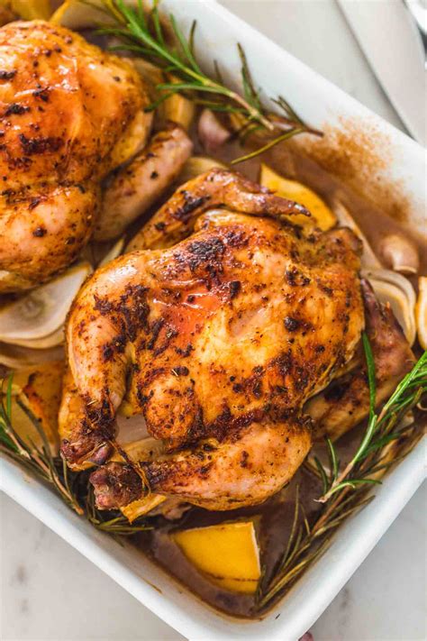 Chicken, cornish game hens, meat and skin, cooked, roasted - calories, carbs, nutrition