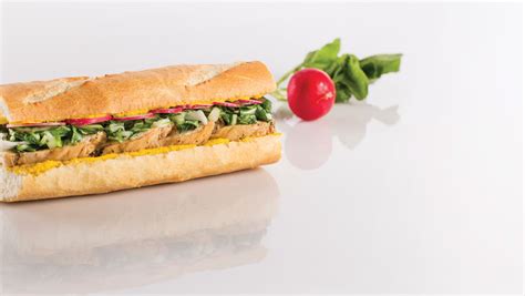 Chicken & Ginger Carrot Coulis Baguette - calories, carbs, nutrition