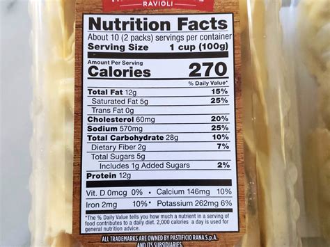 Chicken Ravioli - calories, carbs, nutrition