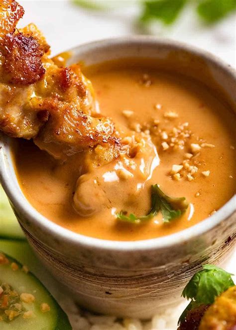 Chicken Satay with Peanut Sauce and Thai Cucumbers - calories, carbs, nutrition