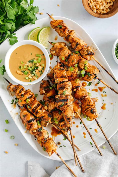 Chicken Satay with Peanut Sauce - calories, carbs, nutrition