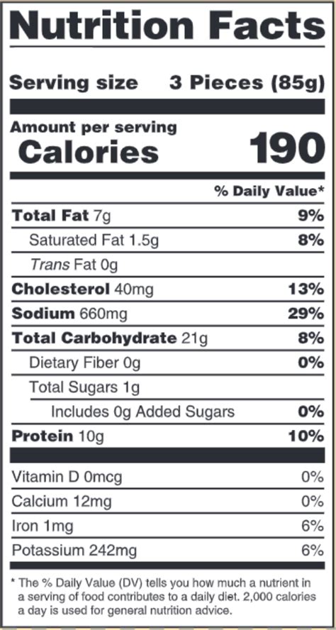 Chicken Tenders (3-Piece) - calories, carbs, nutrition