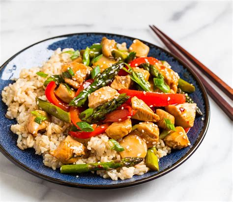 Chicken Teriyaki Stir-Fry, over Rice - calories, carbs, nutrition