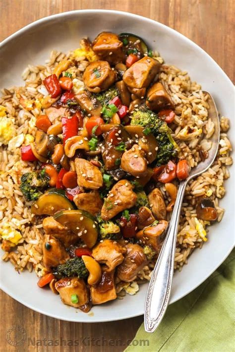 Chicken Thigh Stir Fry Ginger Orange & Jasmine Rice - calories, carbs, nutrition