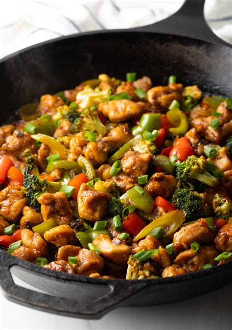 Chicken Thigh Stir Fry Sweet & Spicy Glazed - calories, carbs, nutrition