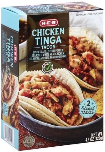 Chicken Tingas Street Taco - calories, carbs, nutrition