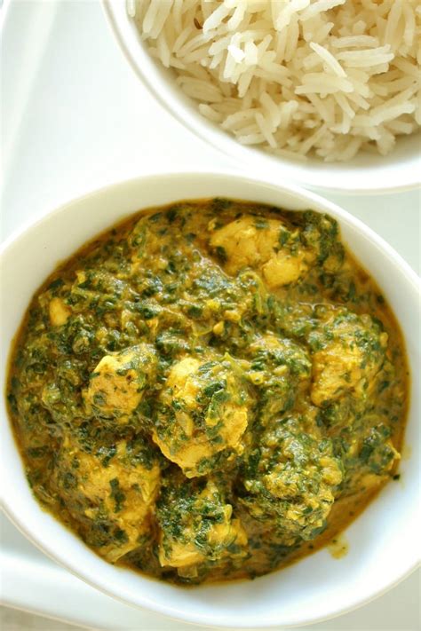 Chicken with Spinach Curry - calories, carbs, nutrition