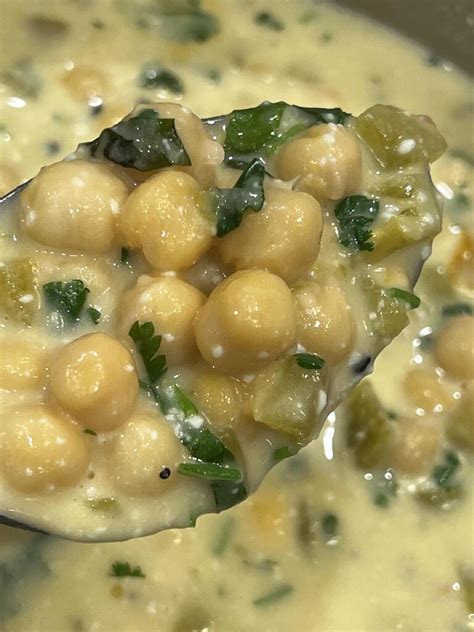 Chickpea Soup with Chilies and Cilantro - calories, carbs, nutrition