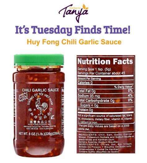 Chili Garlic Sauce - calories, carbs, nutrition