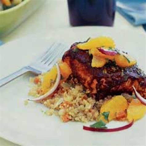 Chili Glazed Salmon and Orange Salsa (19774.4) - calories, carbs, nutrition