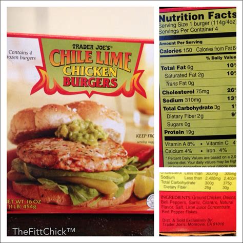 Chili Lime Chicken Burger - calories, carbs, nutrition
