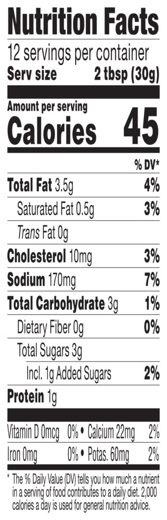 Chili Salsa Ranch Dressing - calories, carbs, nutrition