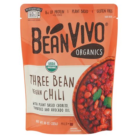 Chili Three Bean 8 oz - calories, carbs, nutrition