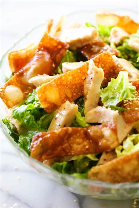 Chinese Chicken Salad with Wonton Chips - calories, carbs, nutrition