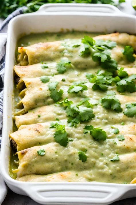 Chipotle Chicken Enchiladas Verde with Black Bean Corn Mache Choux II - calories, carbs, nutrition