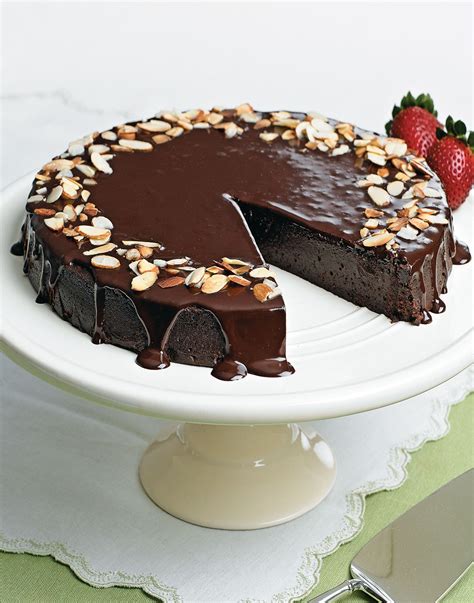 Chocolate Almond Ganache Cake - calories, carbs, nutrition