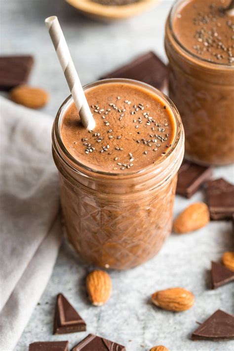 Chocolate Almond Smoothie - calories, carbs, nutrition