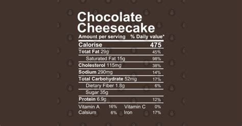 Chocolate Cheesecake - calories, carbs, nutrition