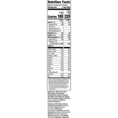 Chocolate Chex Cereal - calories, carbs, nutrition