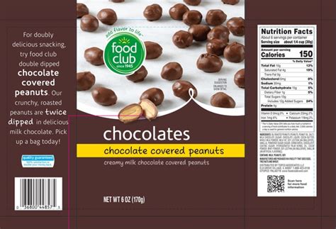 Chocolate Covered Peanuts - calories, carbs, nutrition