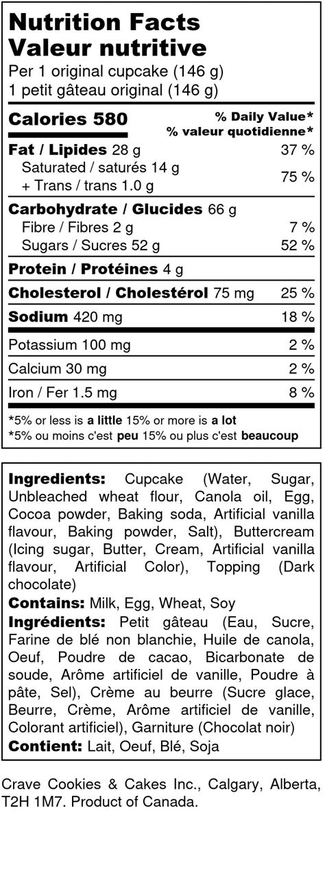 Chocolate Crave - calories, carbs, nutrition