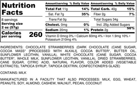 Chocolate Dipped Strawberry - calories, carbs, nutrition