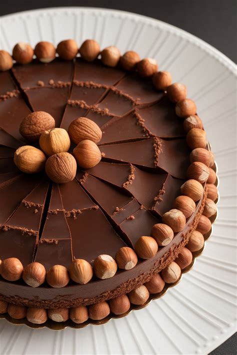 Chocolate Hazelnut Ganache Torte - calories, carbs, nutrition