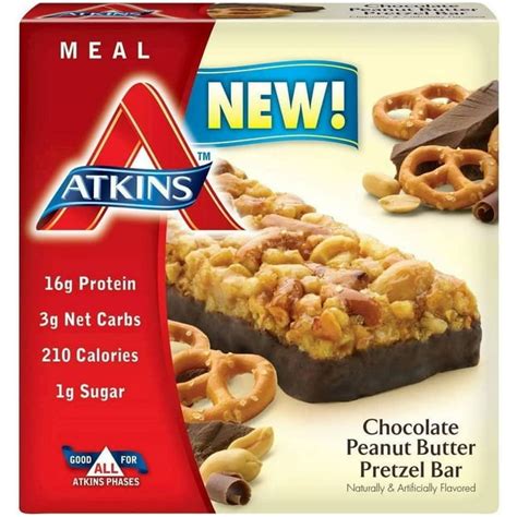 Chocolate Peanut Butter Pretzel Bar - calories, carbs, nutrition