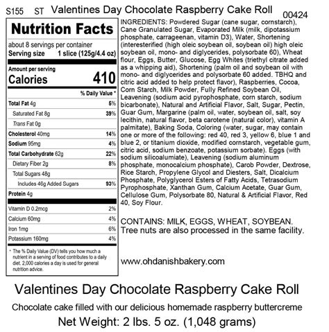 Chocolate Raspberry Cake - calories, carbs, nutrition