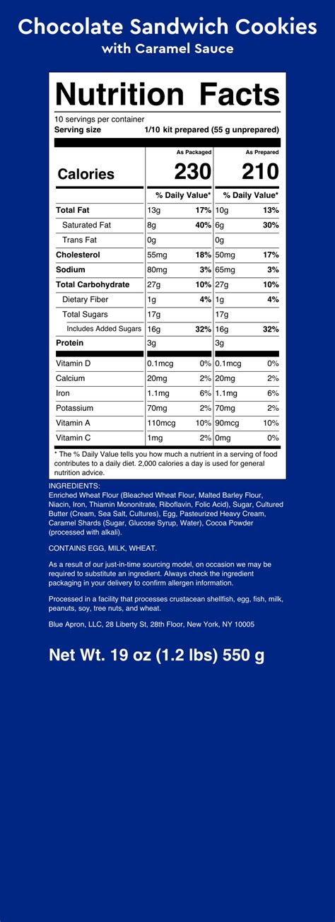 Chocolate Sandwich Cookies - calories, carbs, nutrition