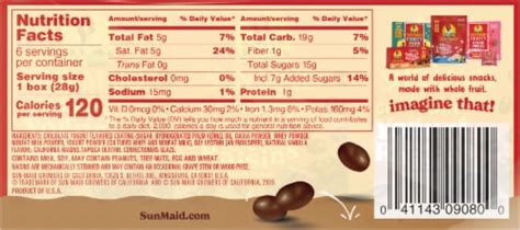 Chocolate Yogurt Covered Raisins - calories, carbs, nutrition