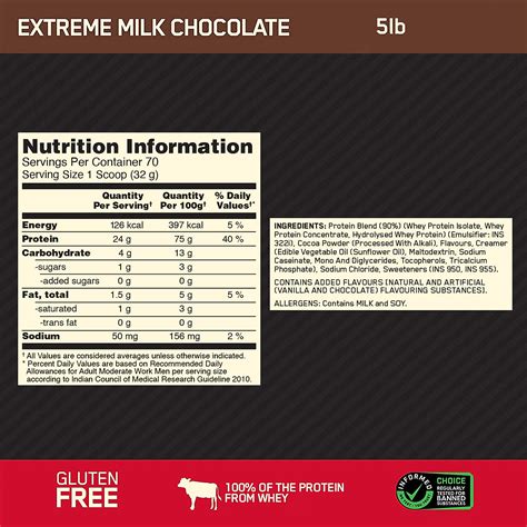 Chocolatte Extreme Choc - calories, carbs, nutrition