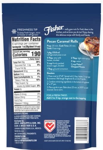 Chopped Pecans - calories, carbs, nutrition