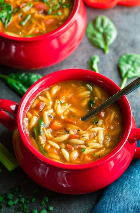 Chunky Vegetable & Orzo Soup - calories, carbs, nutrition