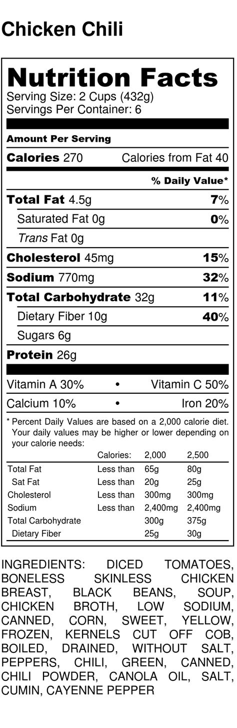 CincinnatiStyle Chicken Chili - calories, carbs, nutrition