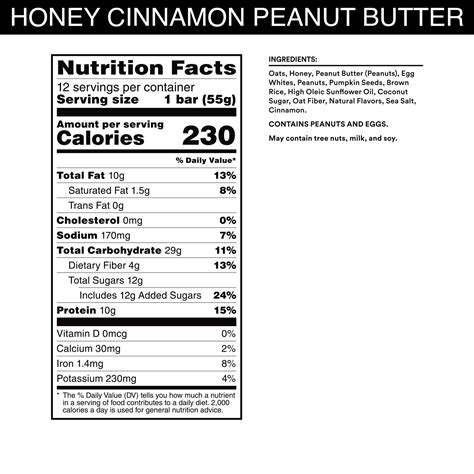 Cinnamon Bar - calories, carbs, nutrition