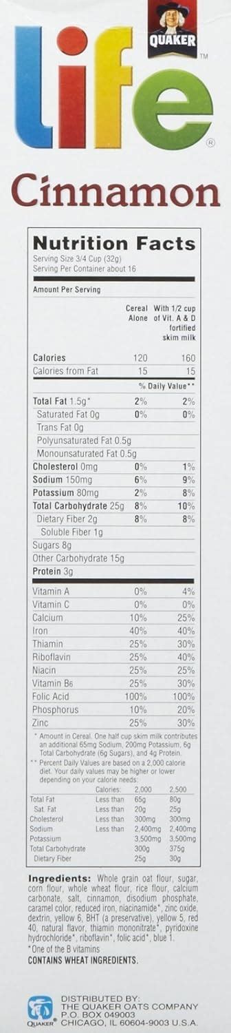 Cinnamon Life - calories, carbs, nutrition